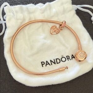 Pandora Rose Gold Charm Bracelet